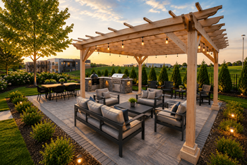 Outdoor grilling station